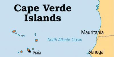 નકશો નકશો દર્શાવે કેપ વર્ડે ટાપુઓ